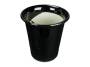 2 - Vaso bonsai tondo alto smaltato nero 18 cm