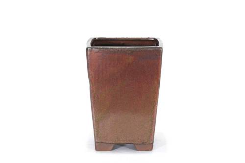 2 - Vaso bonsai smaltato quadrato 14 cm