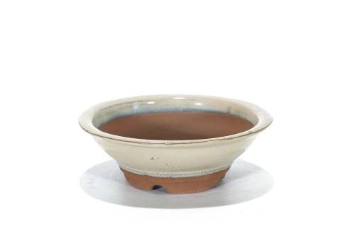 2 - Vaso bonsai smaltato tondo 15 cm
