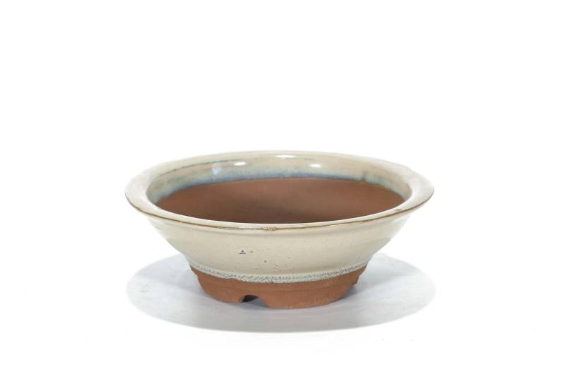7 - Vaso bonsai smaltato tondo 15 cm