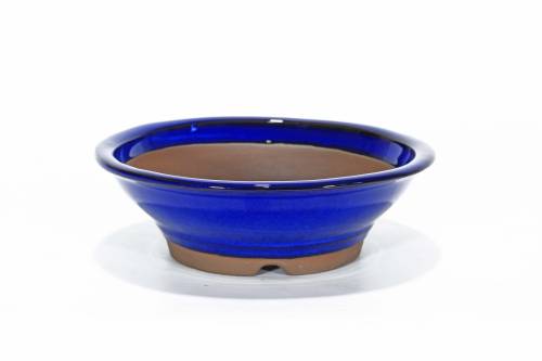 2 - Vaso bonsai smaltato tondo 19 cm