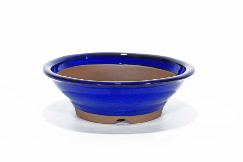 8 - Vaso bonsai smaltato tondo 19 cm