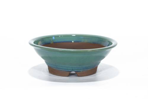 2 - Vaso bonsai smaltato tondo 22 cm