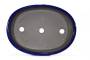 3 - Vaso bonsai ovale smaltato blu 48 cm.