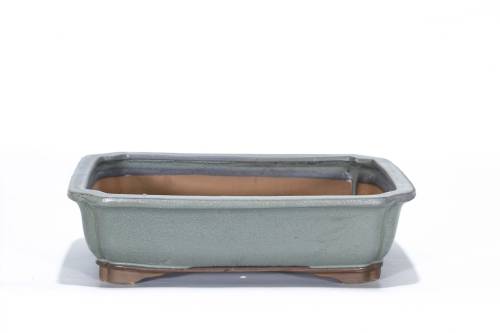 2 - Vaso bonsai smaltato rettangolare cm. 31