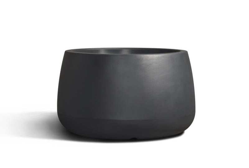 19 - Vaso tondo in resina TITANO diam. 100 cm.
