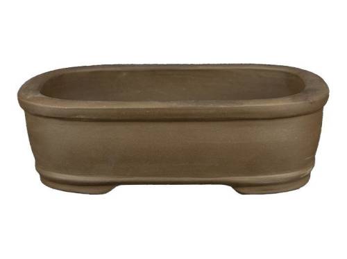 2 - Vaso bonsai in gres rettangolare 21 cm.