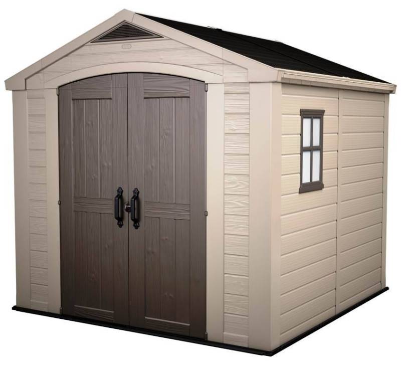2 - Casetta in resina Factor 8x8 colore beige