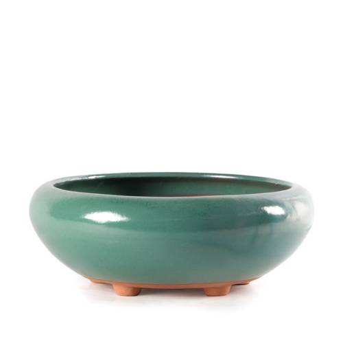 2 - Vaso bonsai smaltato tondo cm. 25