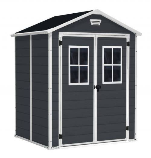 2 - Casetta in resina Manor 6x5 DD con finestre - cm.185x152x h.226