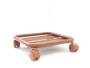 2 - Carrello sottovaso quadrato con ruote cm. 26