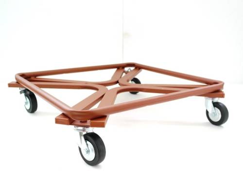 2 - Carrello sottovaso quadrato con ruote industriali cm. 56