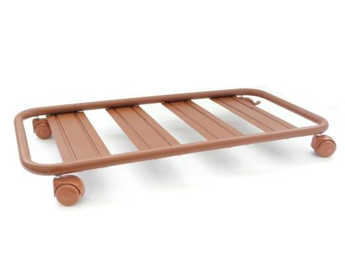 2 - Carrello sottovaso rettangolare profilo tubolare con ruote cm. 80