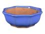 2 - Vaso bonsai fior di loto smaltato blu 19 cm