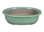 2 - Vaso bonsai ovale smaltato verde 20,5 cm