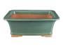 2 - Vaso bonsai rettangolare smaltato verde 32,5 cm