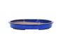2 - Vaso bonsai smaltato ovale blu 47 cm