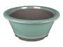 2 - Vaso bonsai tondo smaltato verde diam. 31 cm