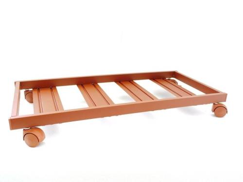 2 - Carrello sottovaso rettangolare con ruote cm. 80