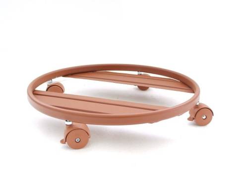 2 - Carrello sottovaso tondo con ruote cm. 30