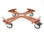 2 - Carrello sottovaso tondo con ruote industriali  cm. 55
