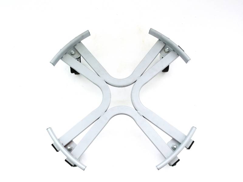 4 - Carrello sottovaso tondo con ruote industriali  cm. 55