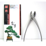 Bonsai cutter oblique cut in satin steel mm. 180