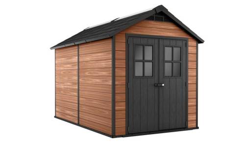 2 - Casetta in resina Newton 7511 colore marrone - cm.228x350x h. 252