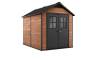 2 - Casetta in resina Newton 759 colore marrone - cm.228x287x h. 252