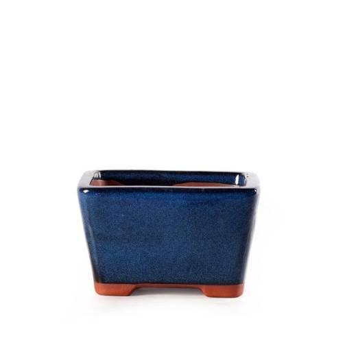 1 - Vaso bonsai smaltato quadrato cm. 18