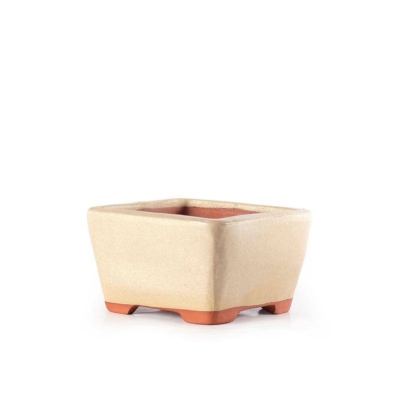 1 - Vaso bonsai smaltato quadrato cm. 18