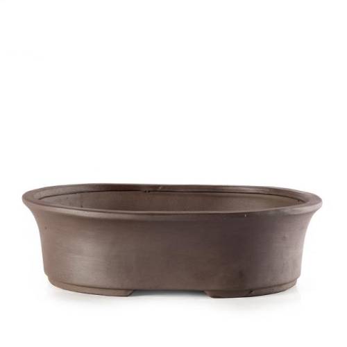 1 - Vaso bonsai in gres ovale 19 cm.