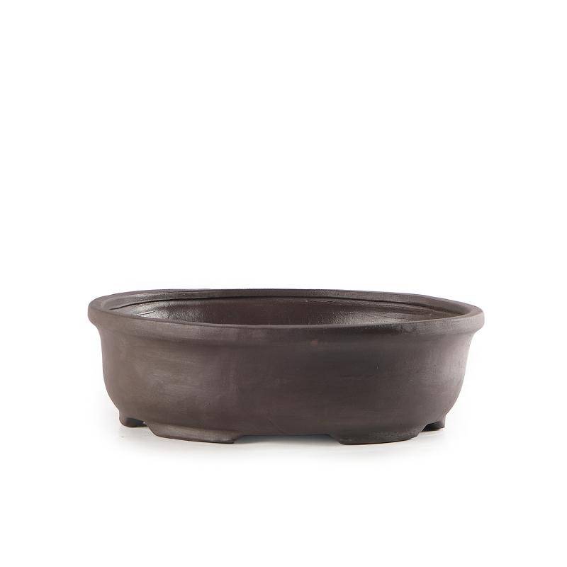 1 - Vaso bonsai in gres ovale 39 cm.