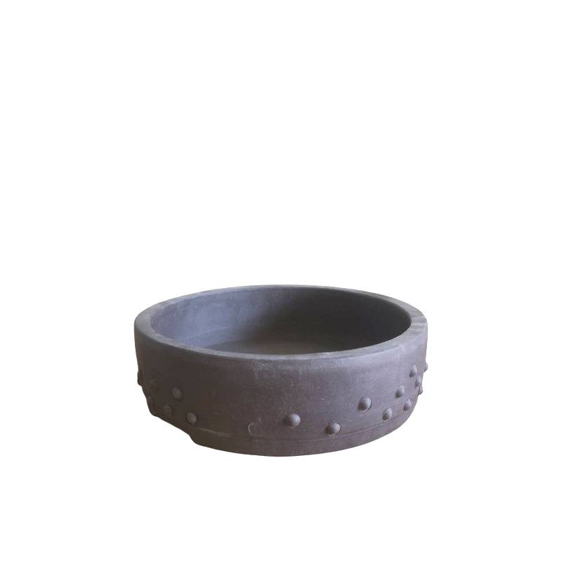 1 - Vaso bonsai in gres tondo cm. 33