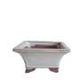 1 - Vaso bonsai smaltato quadrato cm. 12