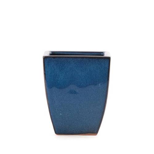 1 - Vaso bonsai smaltato quadrato cm. 20