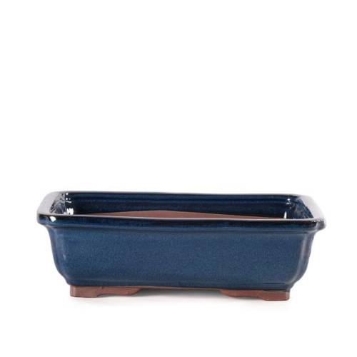 1 - Vaso bonsai smaltato rettangolare cm. 30
