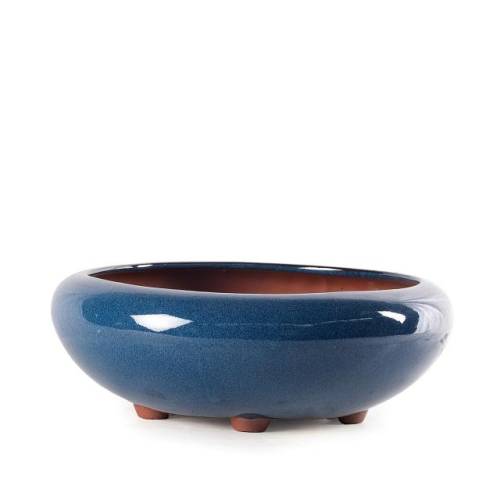1 - Vaso bonsai smaltato tondo cm. 20
