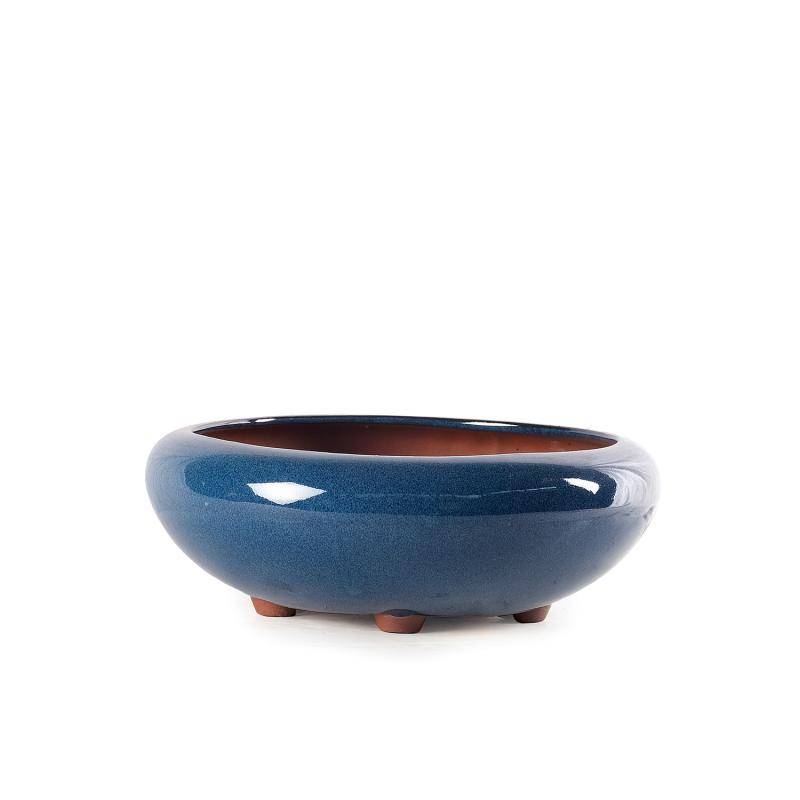 1 - Vaso bonsai smaltato tondo cm. 20