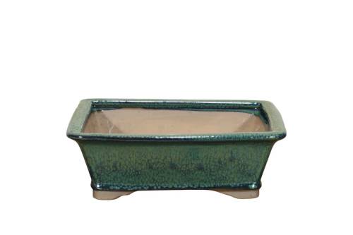 1 - Vaso bonsai smaltato rettangolare 26 cm