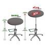 Tavolo professionale da lavoro tondo per Bonsai Green-T PLUS