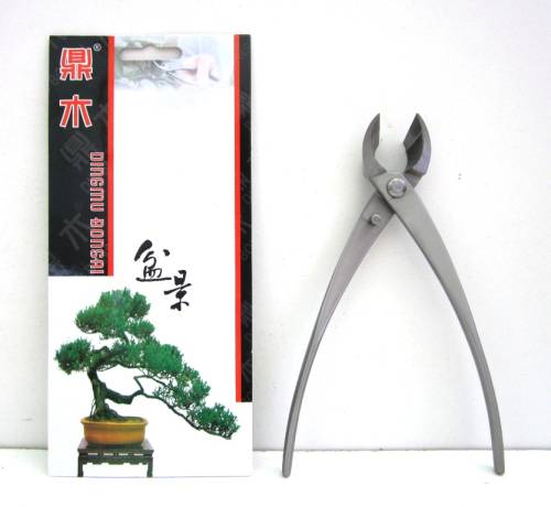 2 - Tronchese bonsai taglio obliquo in acciaio satinato  mm. 180