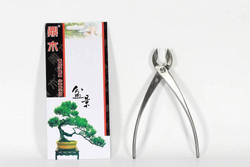 2 - Tronchese bonsai taglio obliquo in acciaio satinato  mm. 210