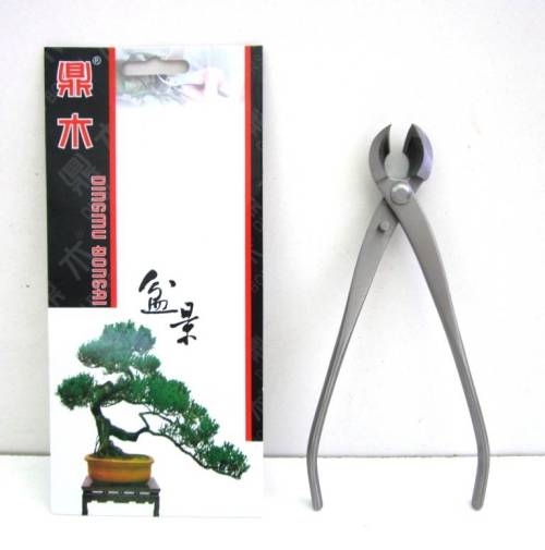 2 - Tronchese bonsai taglio obliquo lame a goccia in acciaio satinato mm. 200