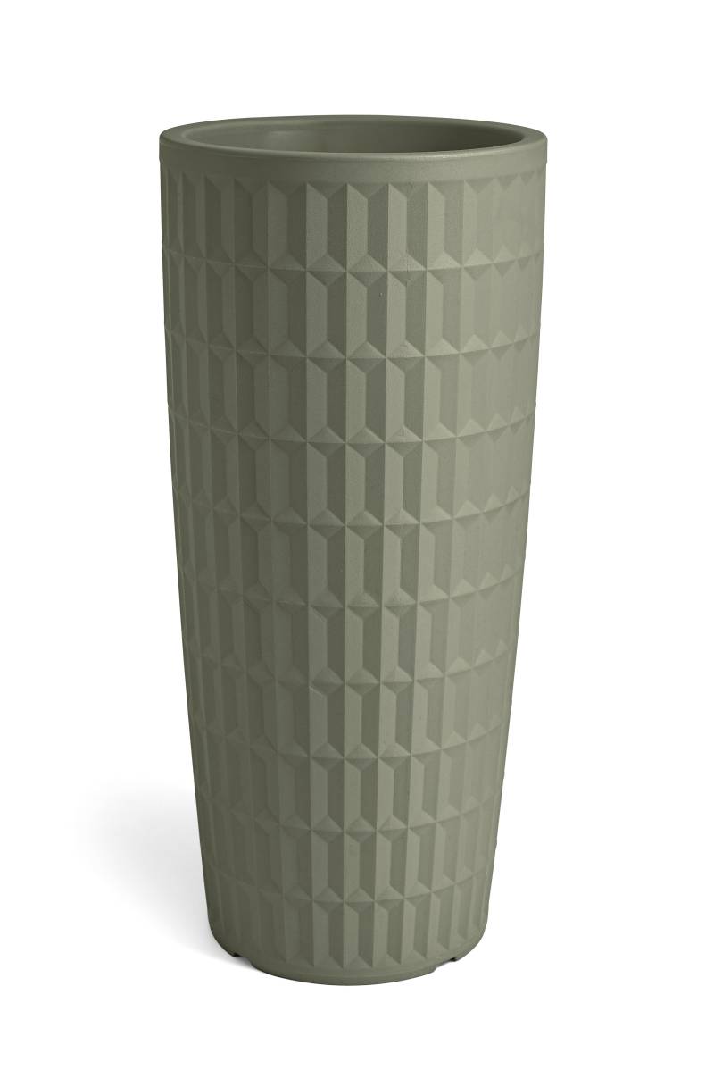 1 - Cache-pot rotondo in resina "Tyle" altezza 85 cm.