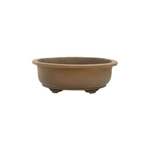 1 - Vaso bonsai in gres ovale 41 cm.