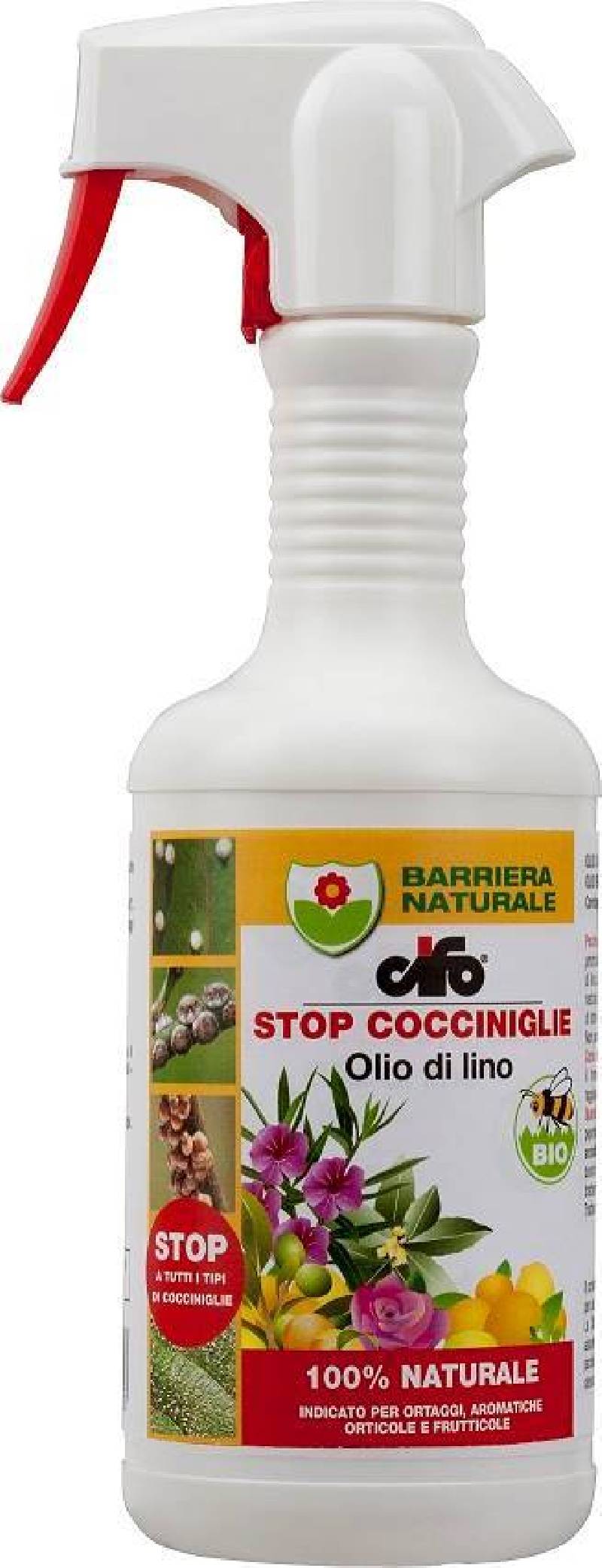 2 - Anticocciniglia con OLIO DI LINO pronto all'uso 500 ml.