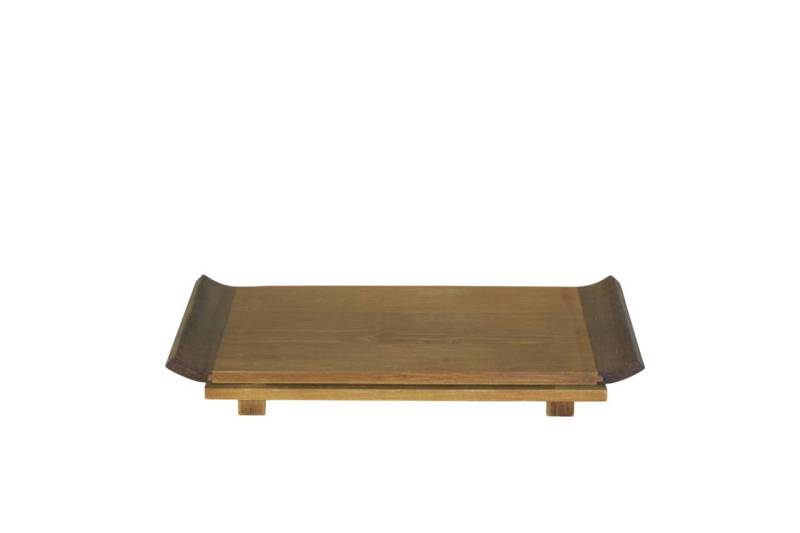 1 - Tavolino Espositore Bonsai in Legno - Stile Giapponese - cm. 26x17,5x3,5