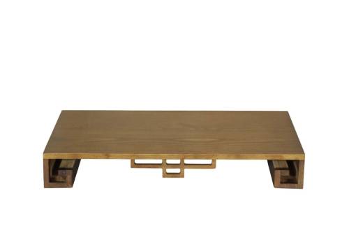 1 - Tavolino Espositore Bonsai in Legno - Stile Orientale - cm. 32x21x4,5