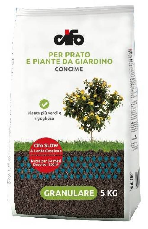 2 - Concime a lenta cessione CIFO SLOW 5 kg. per piante e prati